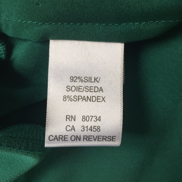 NWT - BCBGMaxAzria Silk Green Dress M - Picture 10 of 13